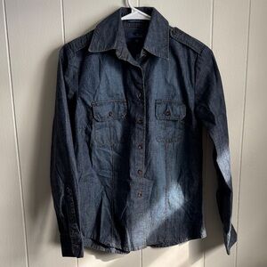 Faconnable Blue Cotton Shirt Sz XS